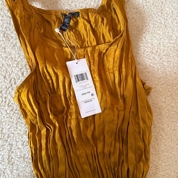 Eileen Fisher cupro scoop neck crinkle dress Size XXS - Picture 4 of 5